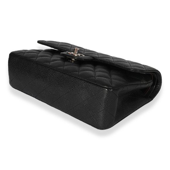 Chanel Black Quilted Caviar Small Classic Flap Bag - Picture 7 of 8
